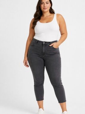Simply Vera Vera Wang Dark Gray black Skinny Jeans Size 22W stretch plus size